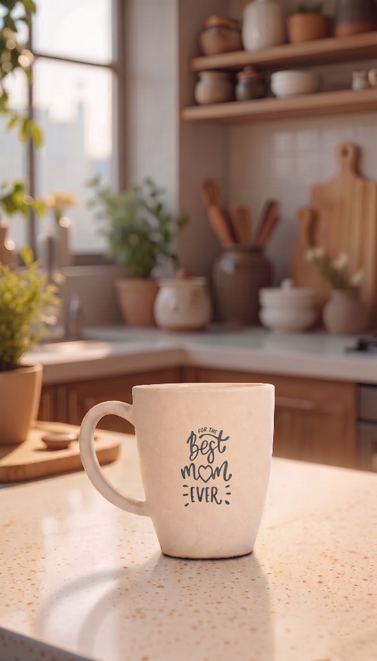 TurtleTales Personalized Message Vintage Brew Mug (300ml) - Rice Husk Gift Mug for Her