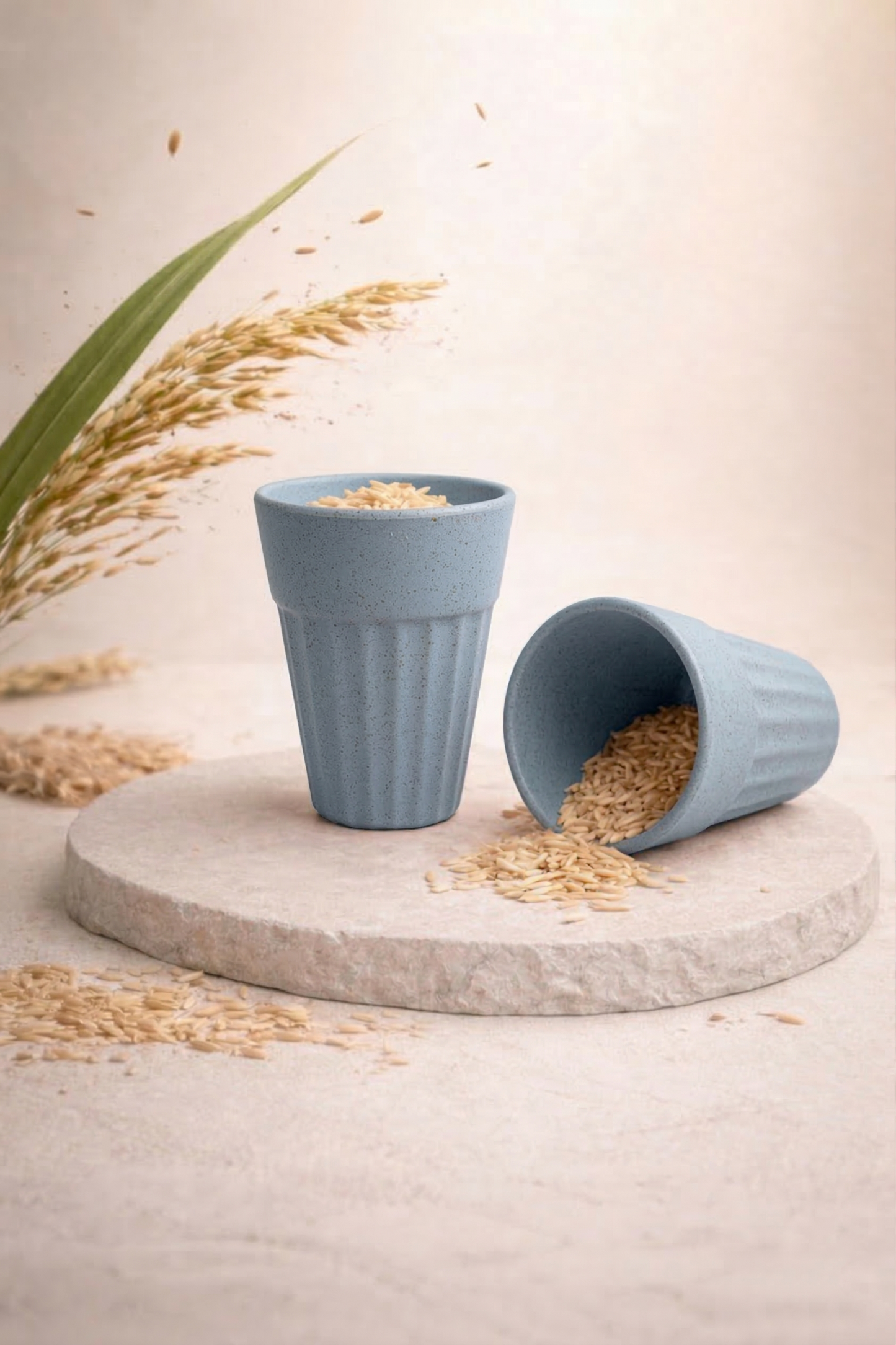 TurtleTales Husk Chai Cups Rice Husk Biocomposite Kulhad Cups (140ml) - Set of 2/4/6