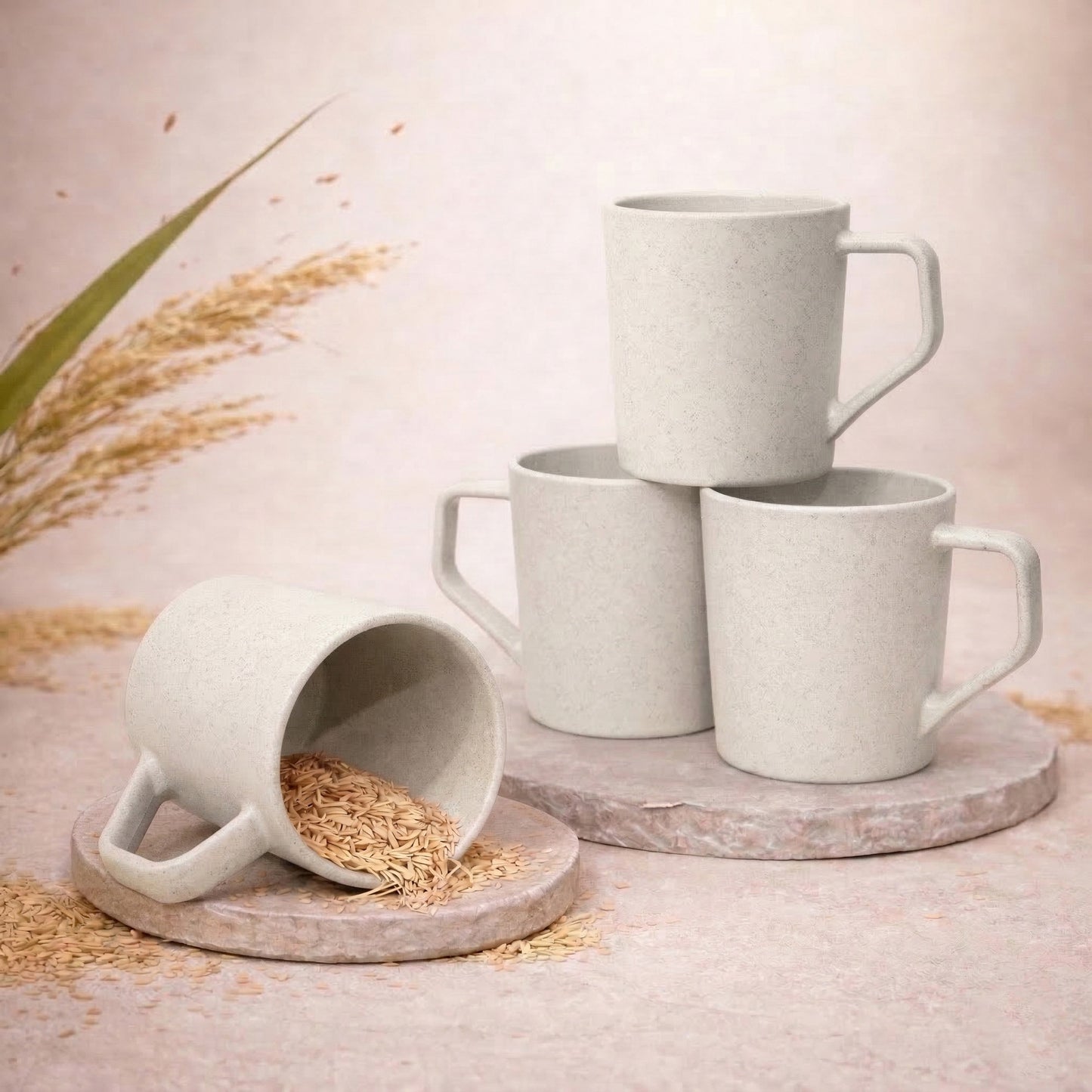 TurtleTales Turtle Brew Rice Husk Eco-Friendly Coffee Mugs (200ml) - Daily Companion Mug
