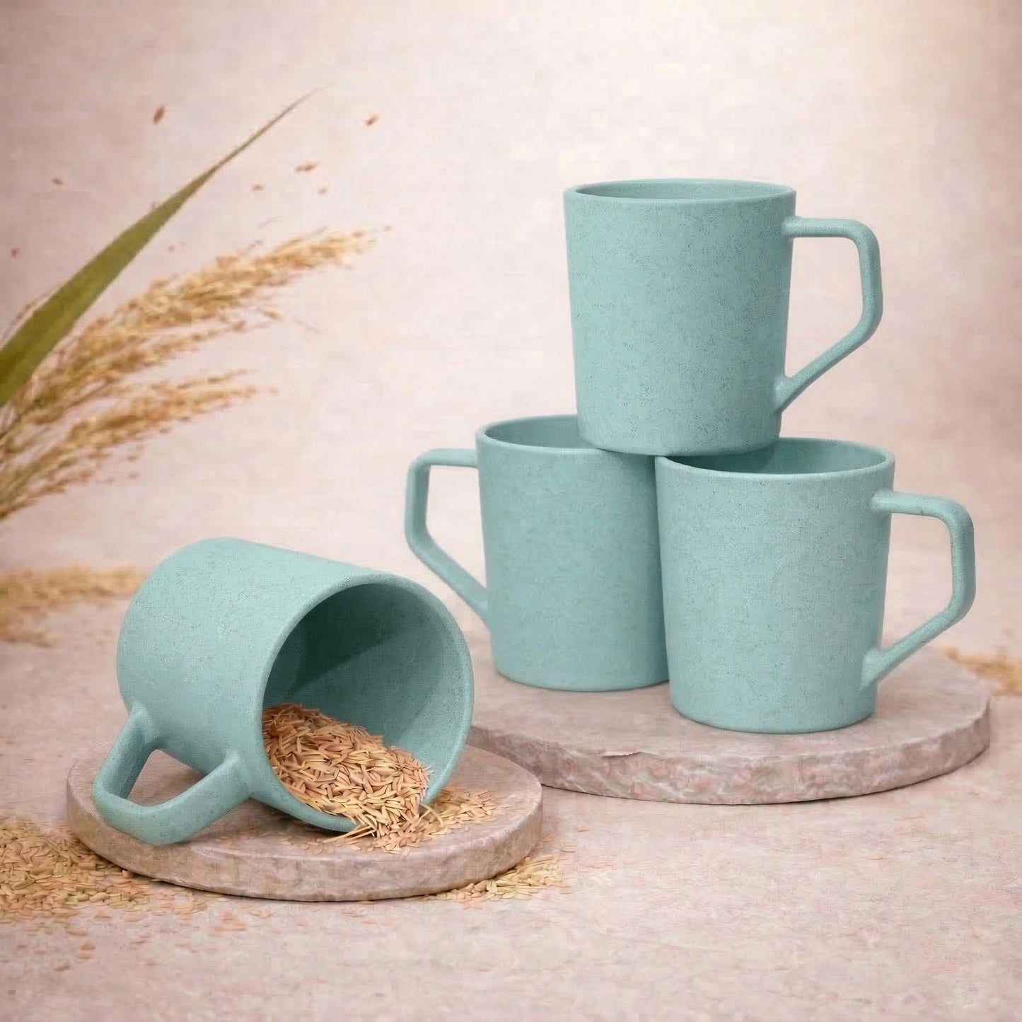 TurtleTales Turtle Brew Rice Husk Eco-Friendly Coffee Mugs (200ml) - Daily Companion Mug