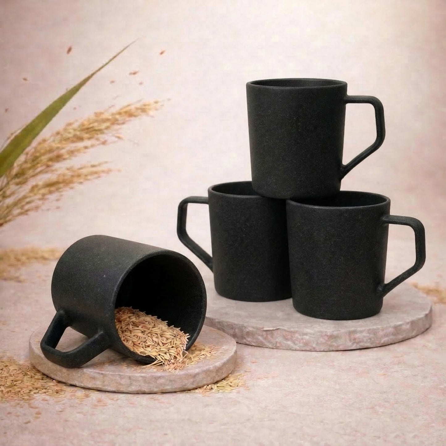 TurtleTales Turtle Brew Rice Husk Eco-Friendly Coffee Mugs (200ml) - Daily Companion Mug