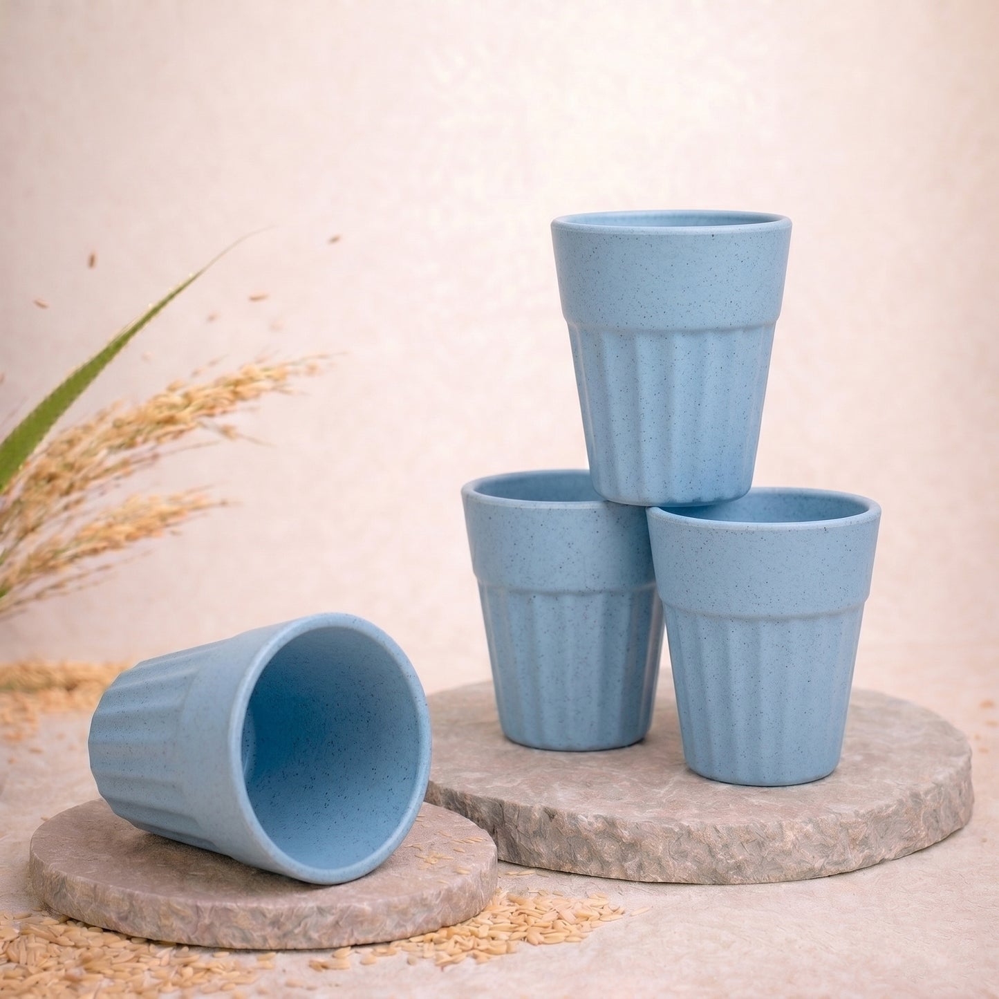 TurtleTales Mini Husk Chai Cups Rice Husk Cutting Chai Cups (85ml) - Set of 4/6