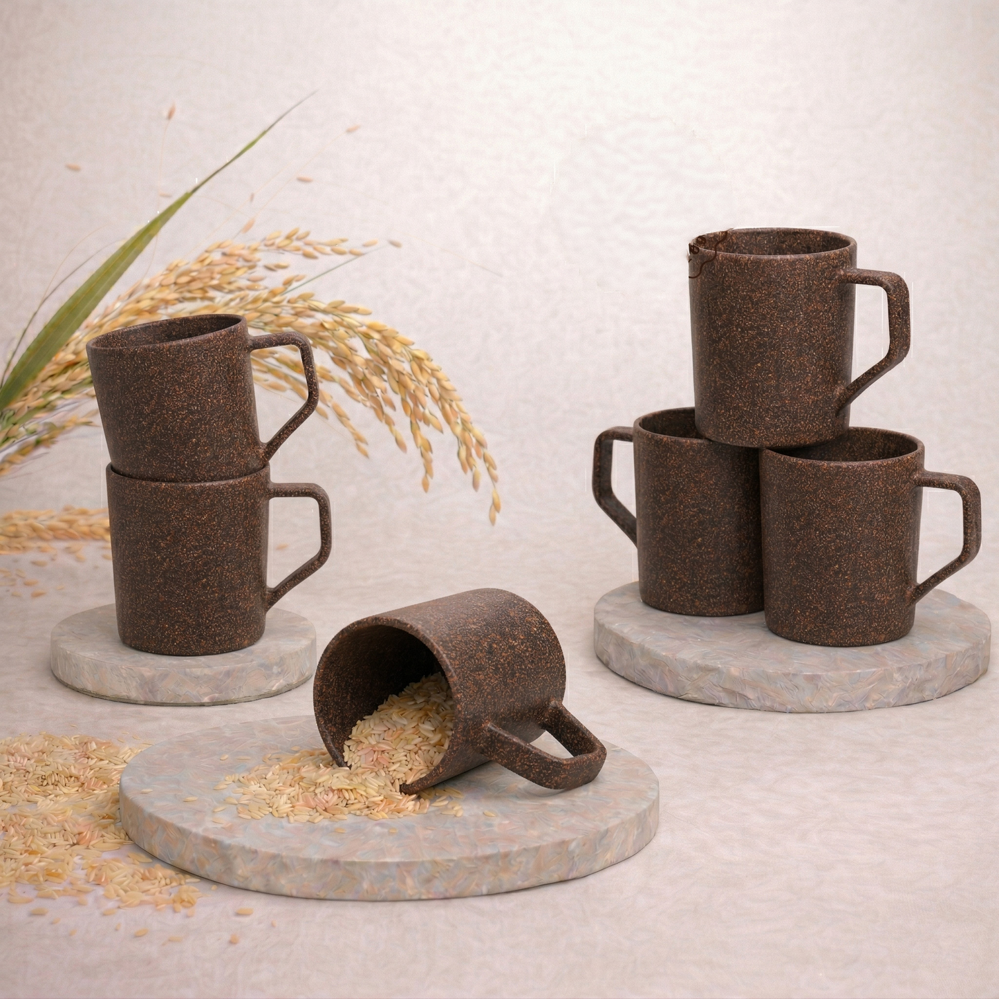 TurtleTales Turtle Brew Rice Husk Eco-Friendly Coffee Mugs (200ml) - Daily Companion Mug