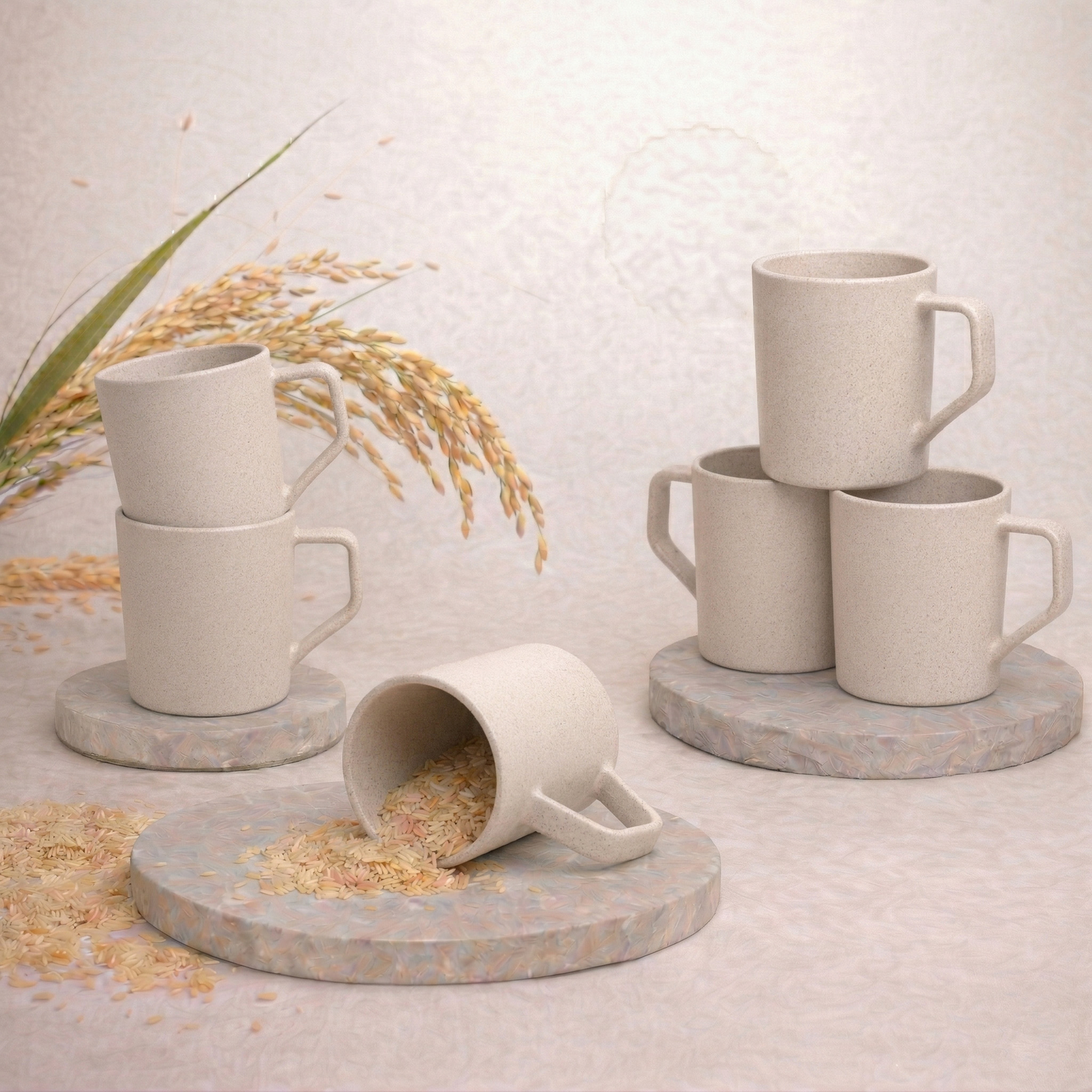 TurtleTales Turtle Brew Rice Husk Eco-Friendly Coffee Mugs (200ml) - Daily Companion Mug