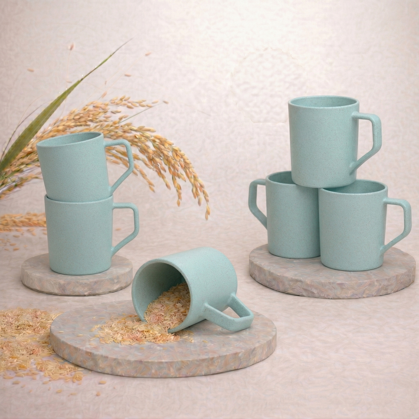 TurtleTales Turtle Brew Rice Husk Eco-Friendly Coffee Mugs (200ml) - Daily Companion Mug
