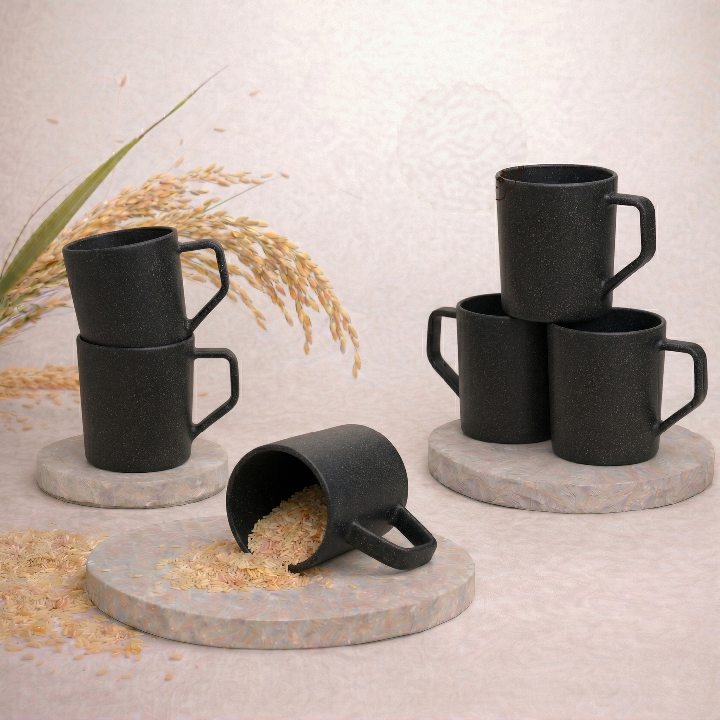 TurtleTales Turtle Brew Rice Husk Eco-Friendly Coffee Mugs (200ml) - Daily Companion Mug