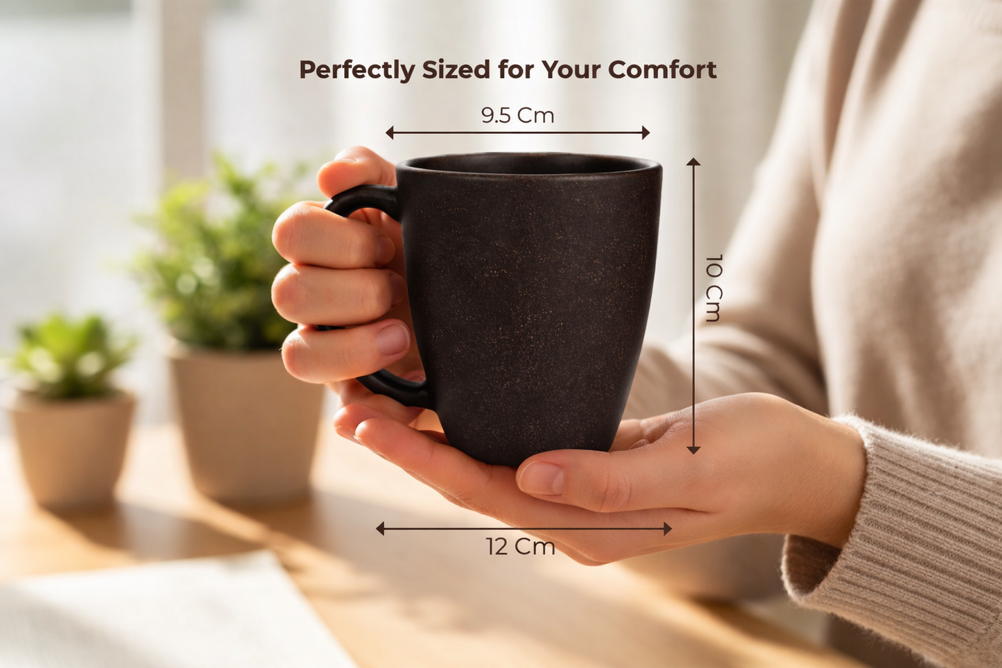 TurtleTales HuskMade Premium Eco Kit - Rice Husk Mug + Planter Gift Set