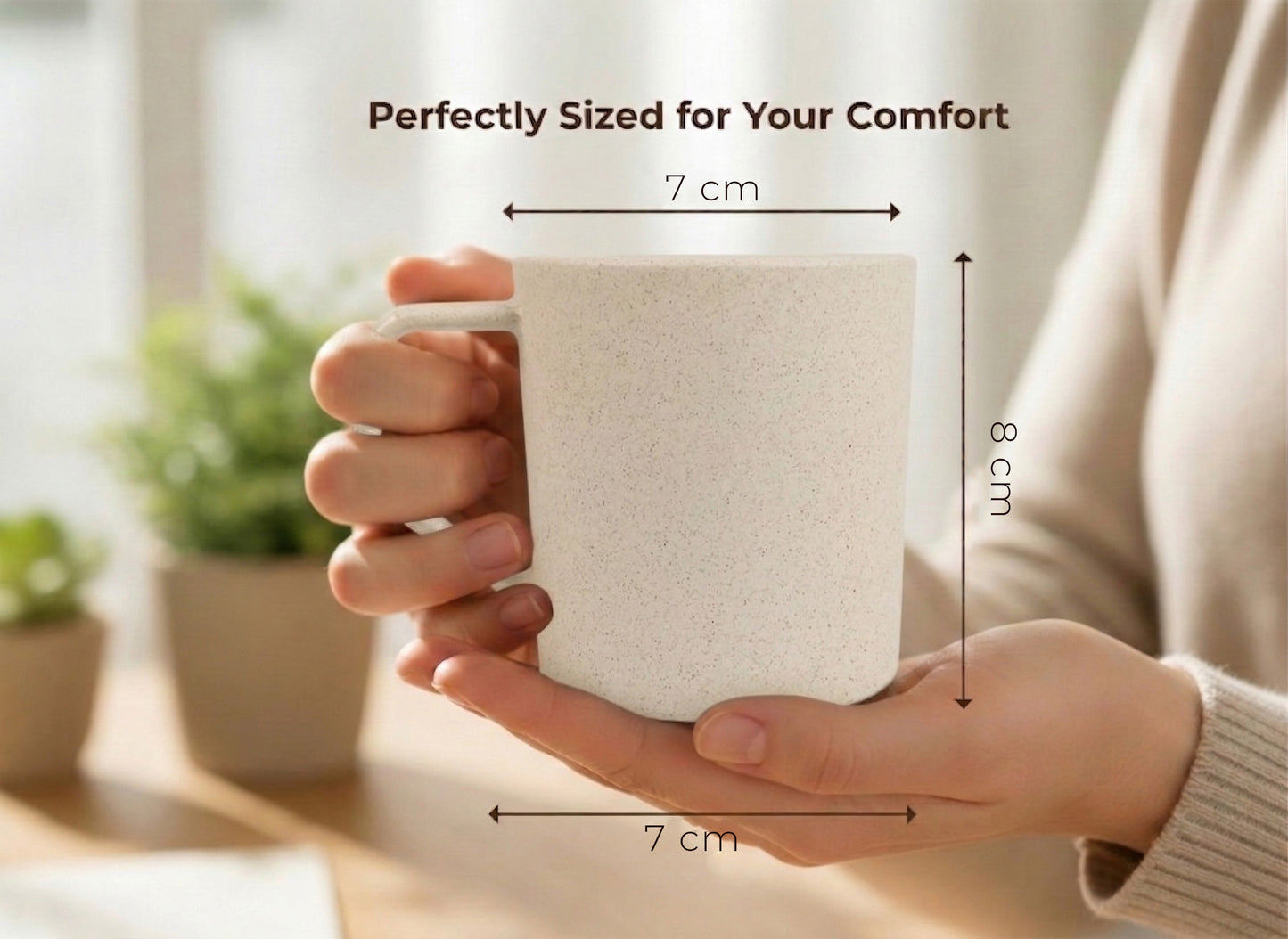 Rice husk biocomposite mug - BPA free, FDA certified, supports local farmers