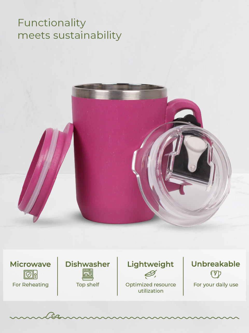 Lido Sipper with handle - Cherry Blossom Pink